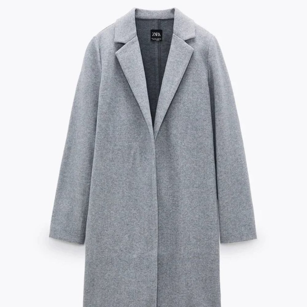 Zara gray lapel coat